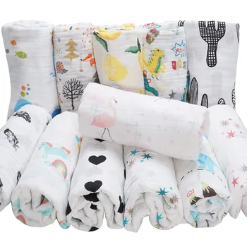 

Dropshipping Cotton Baby Blankets Newborn Muslin Diaper Baby Swaddle Wrap Infantil Baby bath towel stroller baby accessories