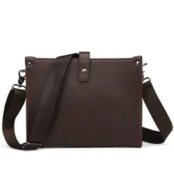 Винтажный Мужской портфель Crazy horse кожаные сумки на плечо роскошная сумка-мессенджер сумка для ноутбука сумка для компьютера деловая