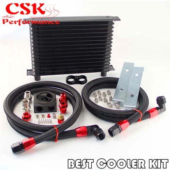 

Trust 15 Row Oil Cooler Kit M20XP1.5 Oil Filter Fitting Adapter Thermostat Black / Blue