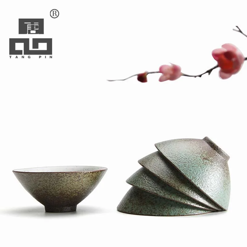 Xícaras de Chá Xícara de Chá em Cerâmica Cerâmica para Puer Jogo de Chá Tangpin para Puer Porcelana Chinesa Kung fu