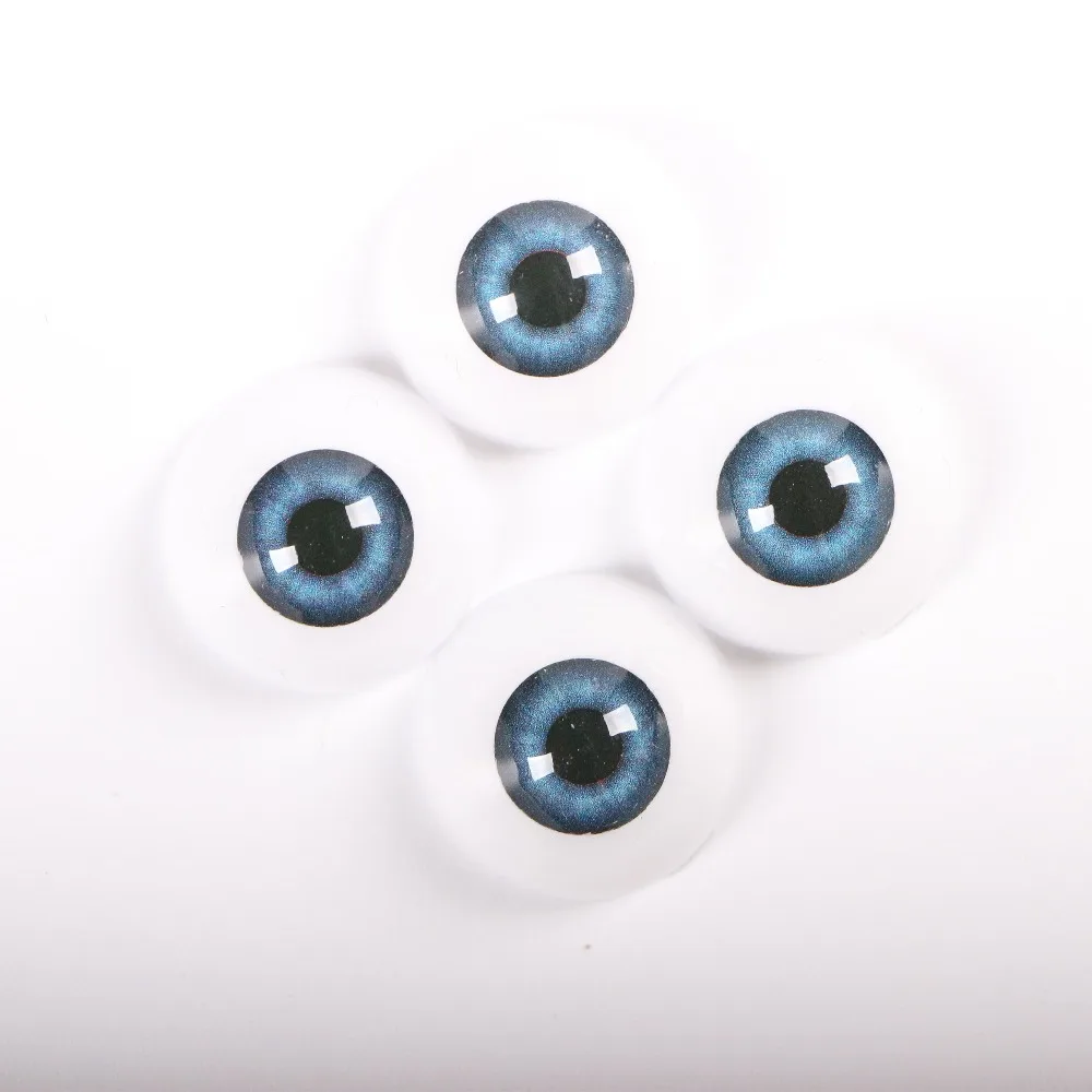 2 пары подходят для 20 дюймов Reborn Baby Doll kits 20 мм полукруглые игрушки глаза акриловые кукольные глаза 6 различных цветов могут быть выбраны