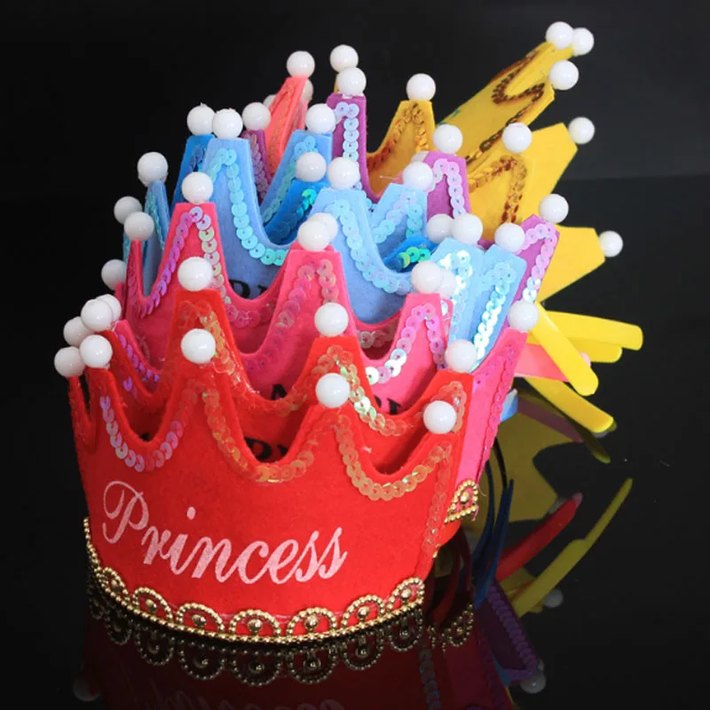 

Party Hat Flashing Light LED Glow Hats Headband Adult Kids Princess Crown Cap Happy Birthday Decorations Party Kids Christmas
