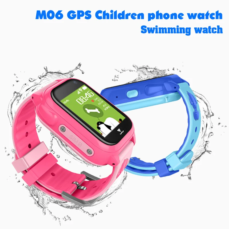 M06 gps Tracker 1 44 'Цвет Сенсорный экран SOS Smart детские часы ребенок Водонепроницаемый