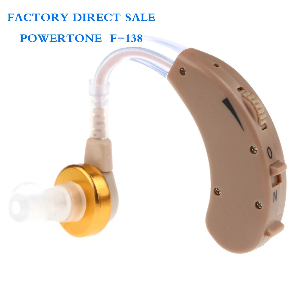 Free shipping Hearing aid Aids F 138 POWERTONE Sound Amplifier mini