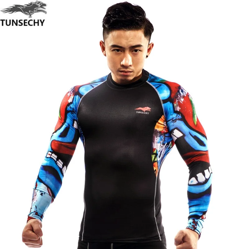 TUNSECHY winter Top quality New thermal underwear men underwear compression quick drying thermo underwear men Long Johns - Цвет: picture color