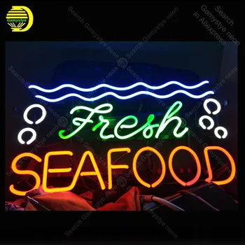 

Neon Sign for Fresh Seafood Neon Bulb sign shop Display handcraft glass tube light Decor wall lamps advertise display in stock