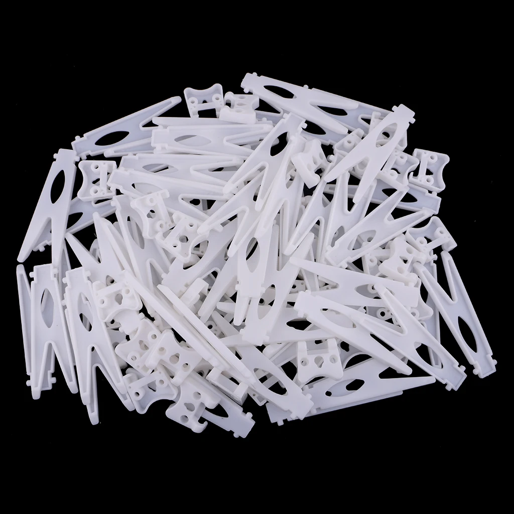 

50 Pieces Plastic Photo Frame Backs Holder Stands, Swallow Tail Shaped for Handmade Photo Frame Making DIY Crafts
