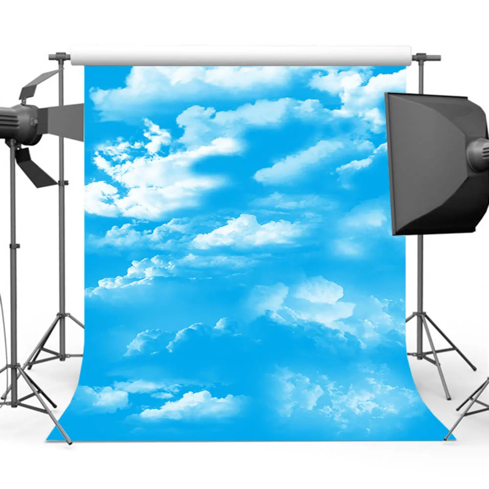 

Mehofoto Children Photo Shoot Backdrop Blue Sky Cloud Background for Photography Camera Studio zh-192