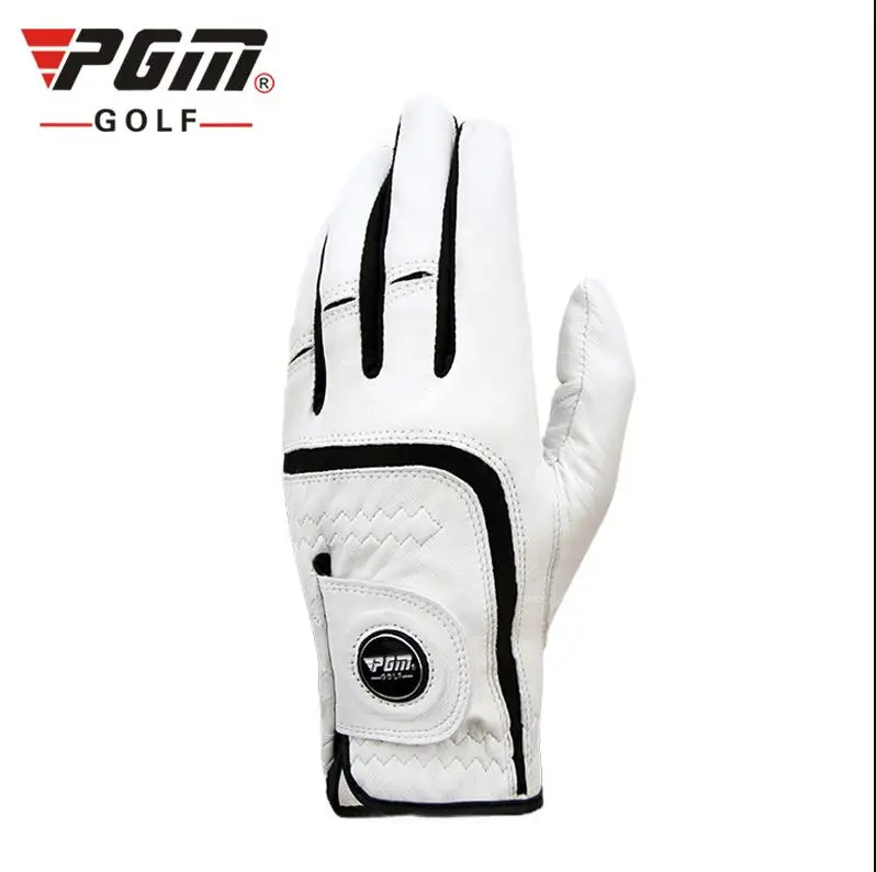 

1 PCS PGM Golf Gloves Men's Sheepskin Gloves Skid-proof and Air-permeable Genuine Leather Wear-resistant Golf Gloves With Marker