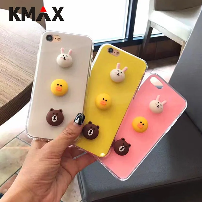 KMAX для iPhone 6 6S 7 Plus чехол телефона роскошный блестящий Блестящий Прозрачный мягкий