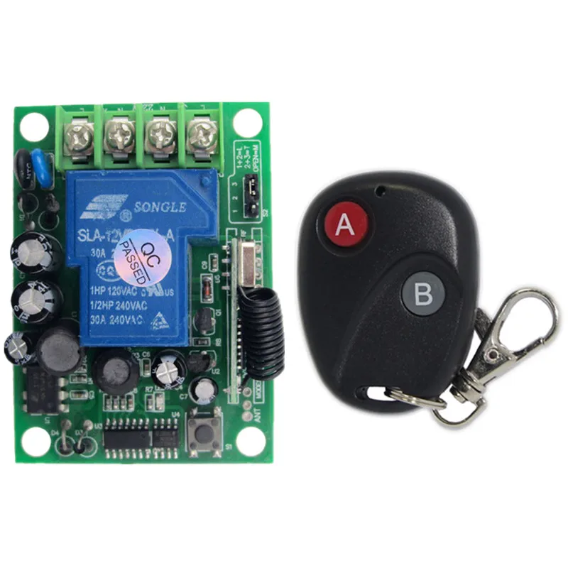 

Wireless Switch Remote Relay AC220V 30A RF 433mhz for Water Pump Illumination Transmitter and Receiver Compatible with RM Pro +