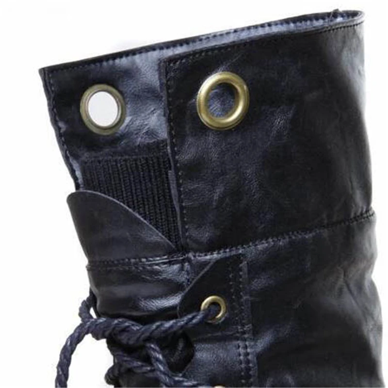 Г. Зимние винтажные женские ботинки британские вязаные полуботинки в стиле милитари на плоской подошве с манжетами Женская модная теплая обувь размер 34-43 WBS208