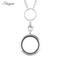 30mm-Round-Plain-Silver-Memory-Living-Magnet-Glass-Floating-Locket-Pendant-Necklace-Jewelry-Floating-Charm-Locket