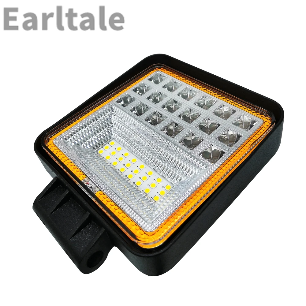 

48W Square LED Light Cube Work Lights with Yellow Halo Ring DRL for Off-road Cars SUV Trucks led light bar led bar 3000K/6000K