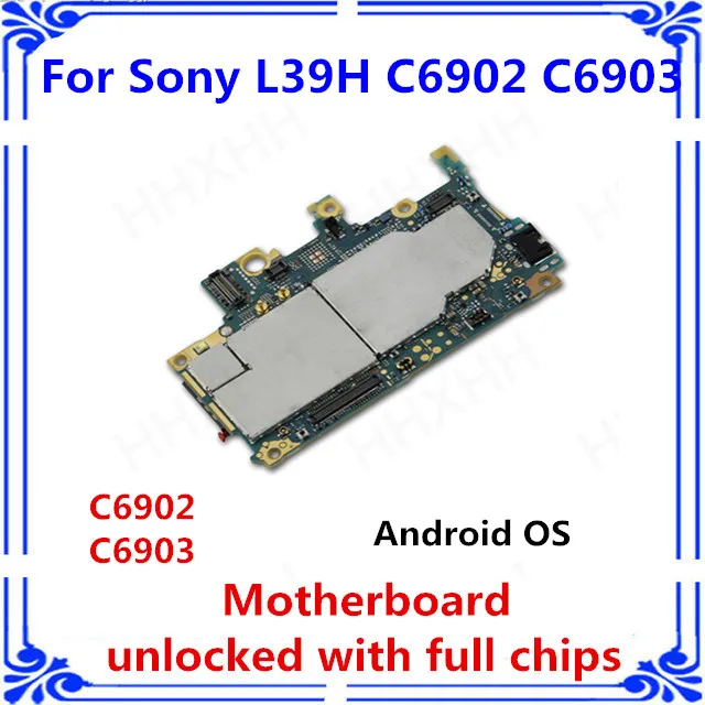 

For Sony Xperia Z1 L39H motherboard C6903 C6902 tested logic chip with Android system board original unlocked motherboard Plate