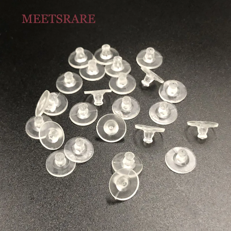 

100 piunids/lot eco-friendly earring silicone round ear jewelry accessories