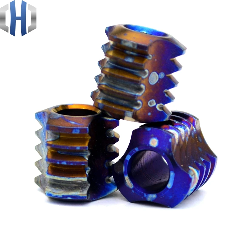 

Pendants Titanium Knife Beads Pendants Delicate EDC Tools Pendants EDC Titanium Alloy TC4 Baked Blue Anodized Paracord Beads