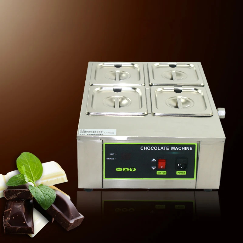 ITOP 4 Lattices With 4 Pans Digital Chocolate Melting Pot Electric Stainless Steel Chocolate Machine EU/UK/US Plug