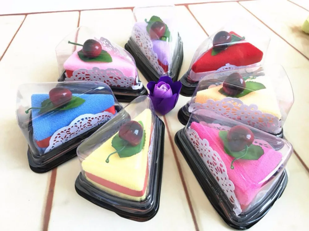 10pcs Mixed color Cake Style Towel Fibre Creative Towels For Wedding Party Birthday Favor Gift Souvenirs Souvenir | Дом и сад