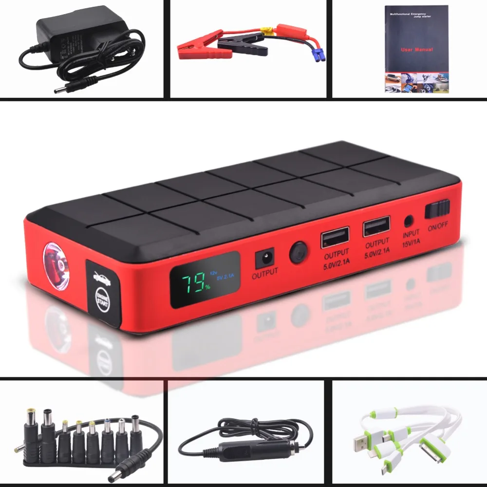 Car emergency Jump Starter Power Mini Portable Emergency power bank Battery Charger for Petrol & Diesel car Auto Booster
