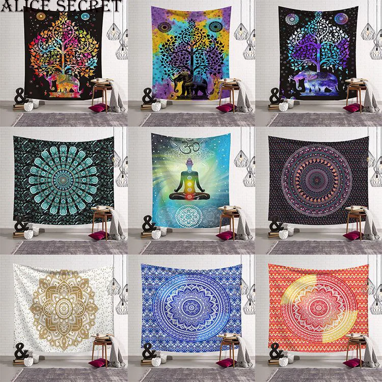 

Wall Hanging Tapestries Indian Mandala Tapestry Hippie Bohemian Decorative Wall Carpet Yoga Mats Table Cloth