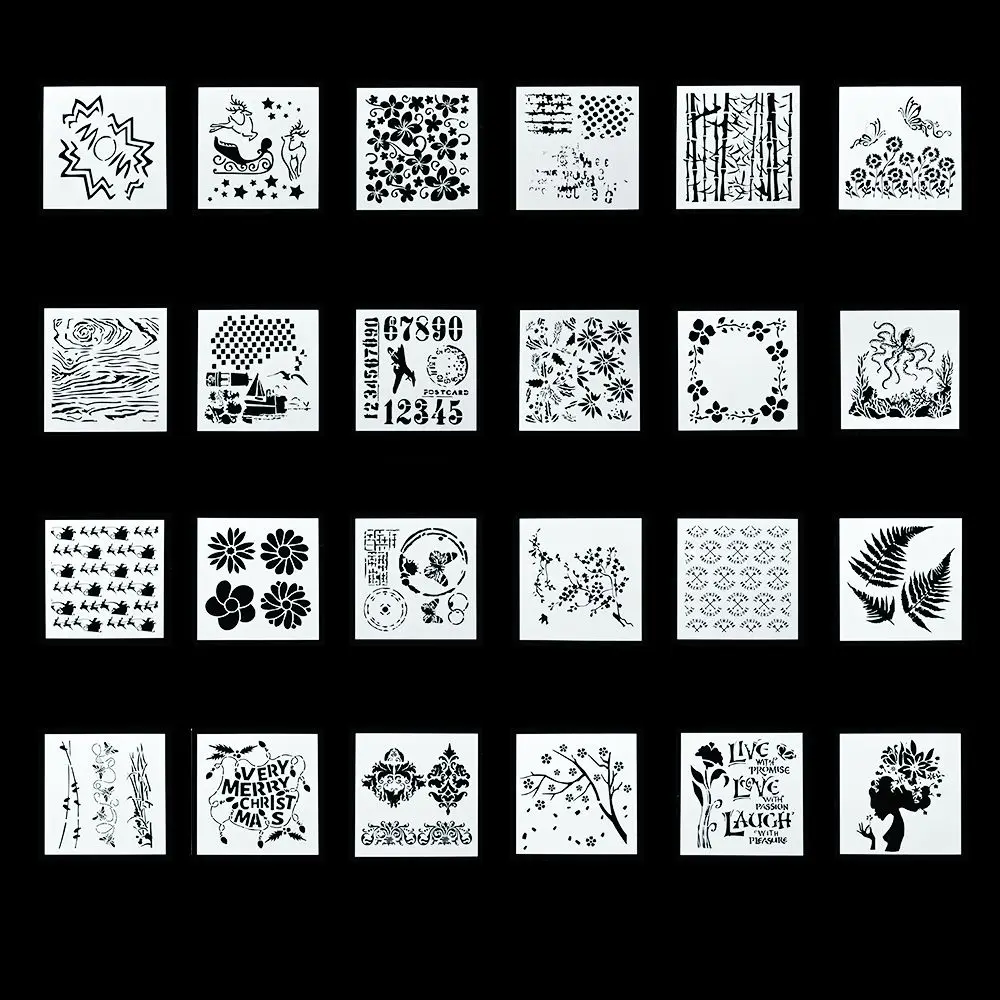 

New 1 Pc 24 Styles Flower Fondant Cake Embossed Mould Wedding Baking Decorating Stencil Spraying Die Template
