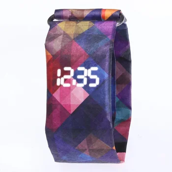 

2019 New Arrival Digital Watch Tyvek Paper Strap Wrist Watch For Women Men Led Display Unisex Clock Reloj Deportivo Hombre Mujer