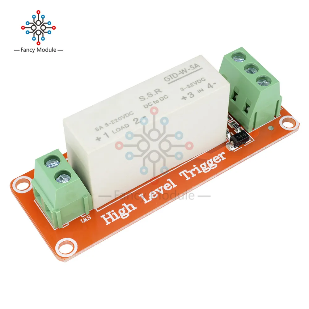 1 Channel SSR Solid State Relay High low Trigger 5A 3 32V For Arduino