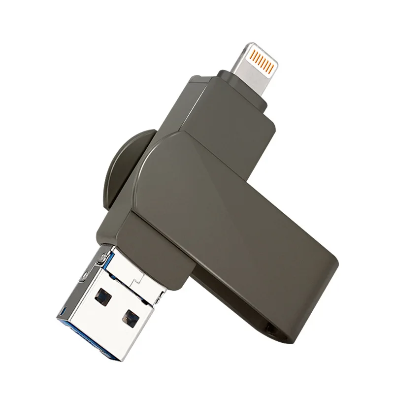 3in1 повернуть FlashDrive 4 GB 8 GB 16 GB 32 ГБ, 64 ГБ и 128 ГБ USB2.0 флэш-флешки lightning USB интерфейс Android U диска