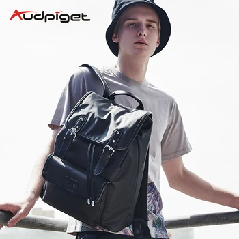

Business Backpack for Men Leather Computer Notebook Backpack Male Black Anti Theft Back Pack Men
