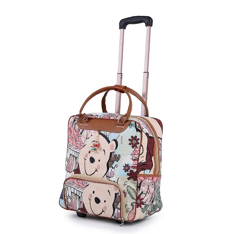 

New Hot Fashion Women Trolley Luggage Rolling Suitcase Brand Casual Stripes Rolling Case Travel Bag on Wheels Luggage Suitcase