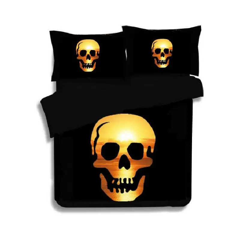 3d human skull pattern bedding set halloween bedding the nightmare before christmas bedding set