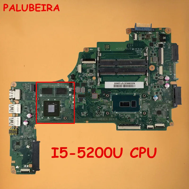 PALUBEIRA для Toshiba Satellite C55 S55 C55-C Материнская плата ноутбука SR23Y I5-5200U процессор A000388620