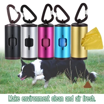 

Pet Dog Poop Bag Dispenser Waste Garbage Bags Carrier Holder Dispenser with 15pcs Poop Bags Refillable