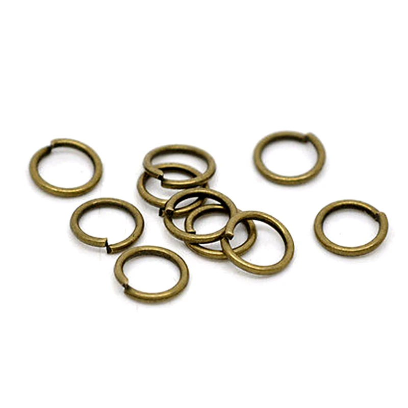 500Pcs DIY Round Metal Open Jump Rings Jewelry Making Thick 0.9mm, 5mm/7mm, Gold Plated/Bronze Tone Jewelry Findings