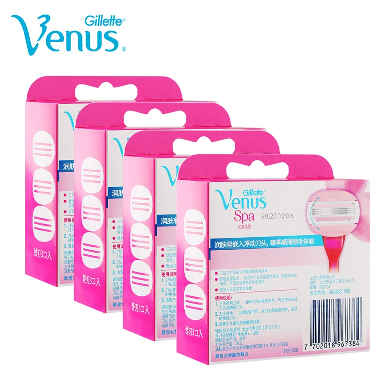 Venus Women Razor Blades Gillette SPA Hair Shaving Shaver Female Biniki Remover Comfortglide No Hurting Skin Razor Blades Set,razor blade,razor blades