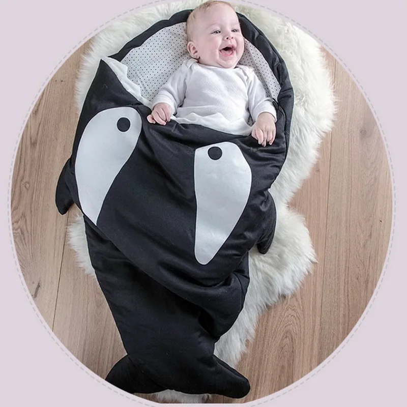 INSULA Cartoon Shark Animal Baby Sleeping Bag Winter Baby Sleeping Sack