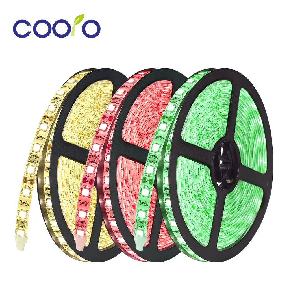 DC12V Светодиодная лента 5050 fiexible светильник 60Led/m белый теплый холодный RGB