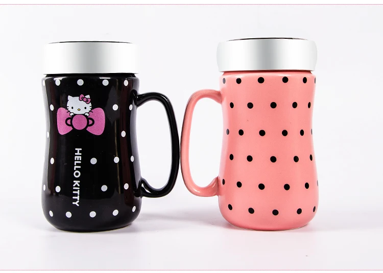 Hello kitty, керамическая чашка s, чашка для кофе, милая чашка для молока, для любителей офисного кофе, керамическая кружка, кружки