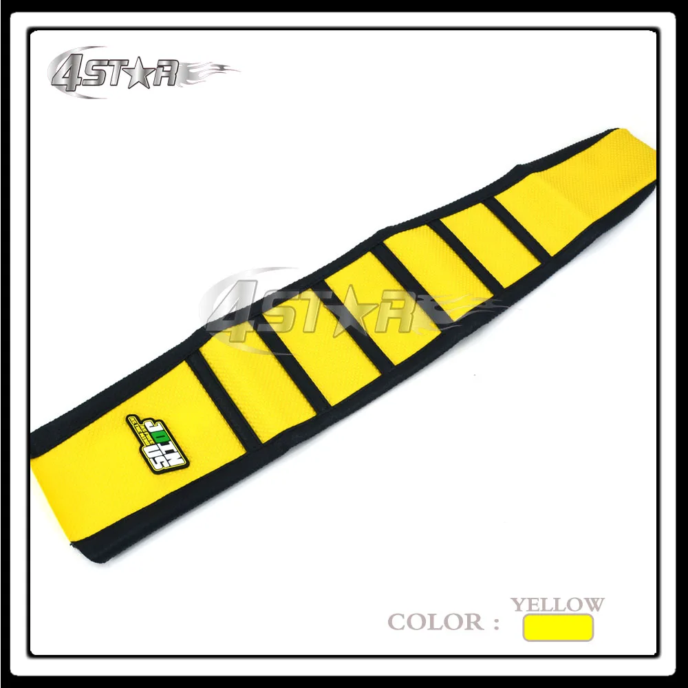 Yellow And Black Rubber Motorcycle Motocross Gripper Soft Grip Seat Cover Moto Part For RMZ250 RMZ