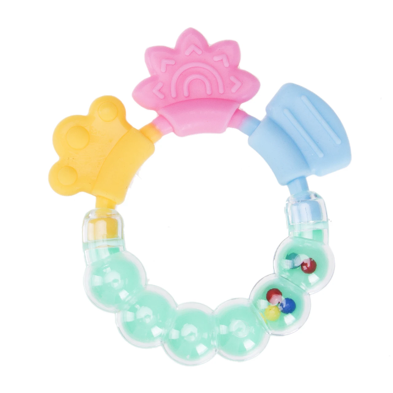 Nice Infant Teething Ring Baby Rattles Biting Toy Kid Cute Toy Baby