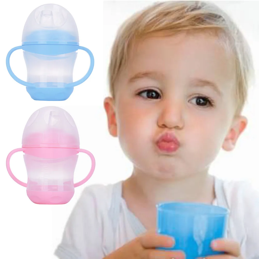 160ml Baby Sippy Cup with Handle Delicate Soft Spout