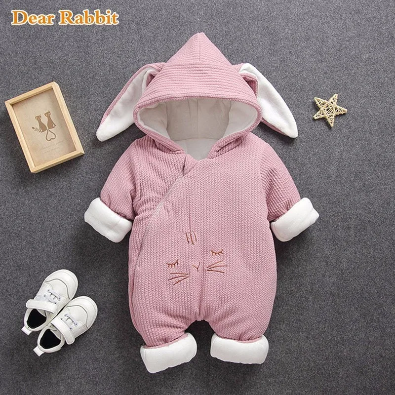 New Baby rompers Overalls Clothes Winter Boy Girl Garment Thicken Warm Pure Cotton Outerwear coat jacket kids Snow Wear