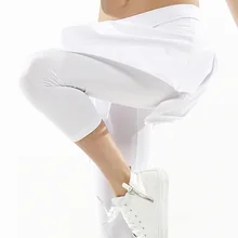 Женский костюм-Двойка для йоги, танцев, Брюки, юбки, быстросохнущая эластичная спортивная одежда, искусственная юбка-шорты для бега, фитнеса, юбка для спортзала, обтягивающие штаны