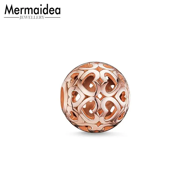 

Beads HeartsRose Pure Gold Color Beads Fits Bracelet Necklace 2019 Brand New Jewelry Accessories Gift For Women Men