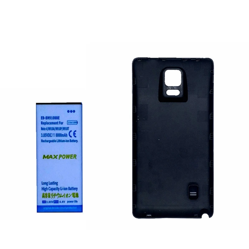 

5600mAh Replacment High Capacity Phone Battery for Samsung Galaxy Note 4 N910A N910P N910T Accumulator Power Case with Case