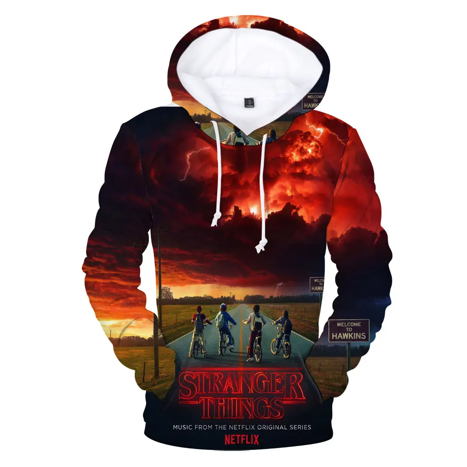  Stranger Things 3D Character Printing Leisure Spring Autumn Male Female Sweatshirt Hoodies Street H