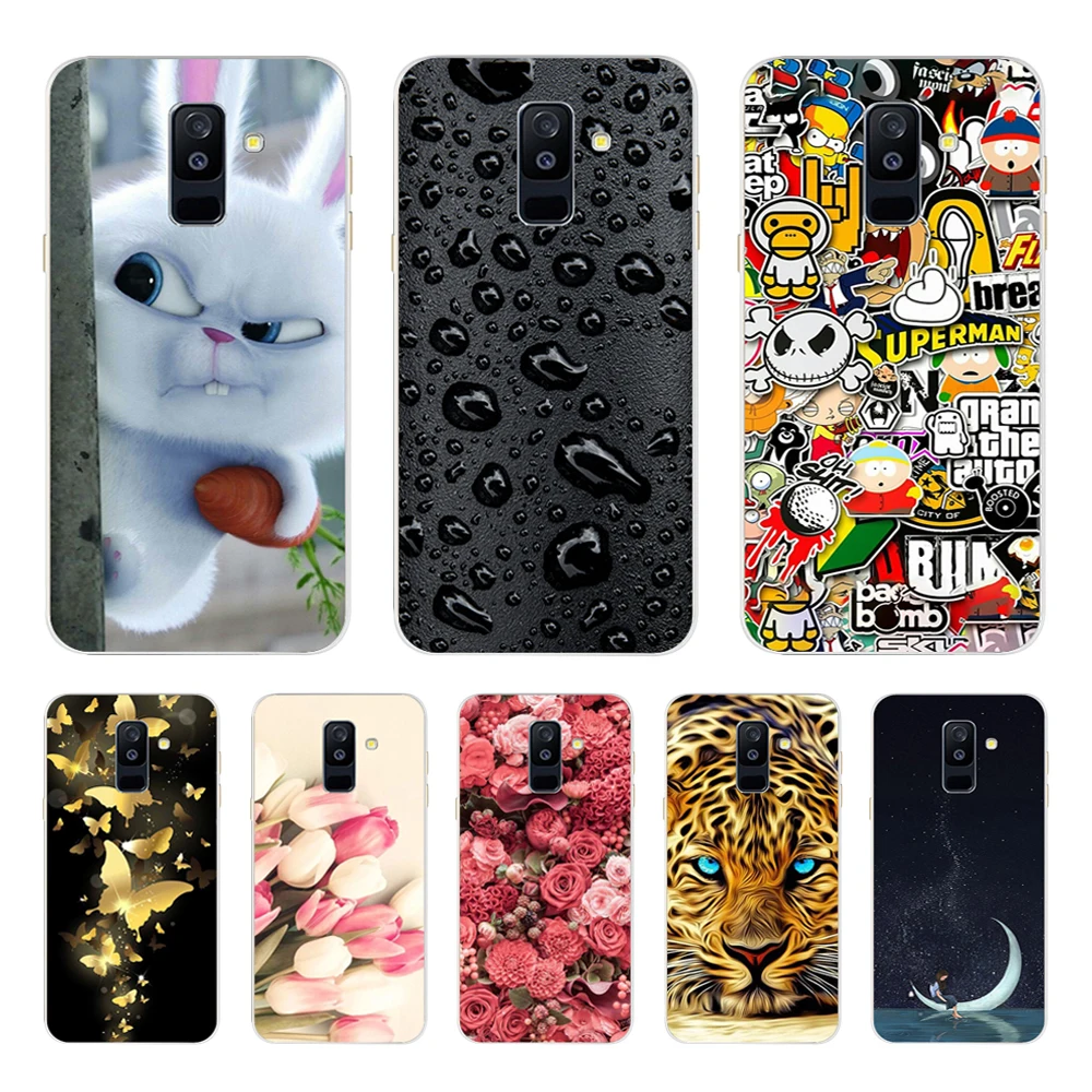 

Silicone Case FOR Samsung Galaxy A6 2018 Case Cover SM A600 A600F Soft TPU sFOR Samsung A6 Plus 2018 Case A605 A605F