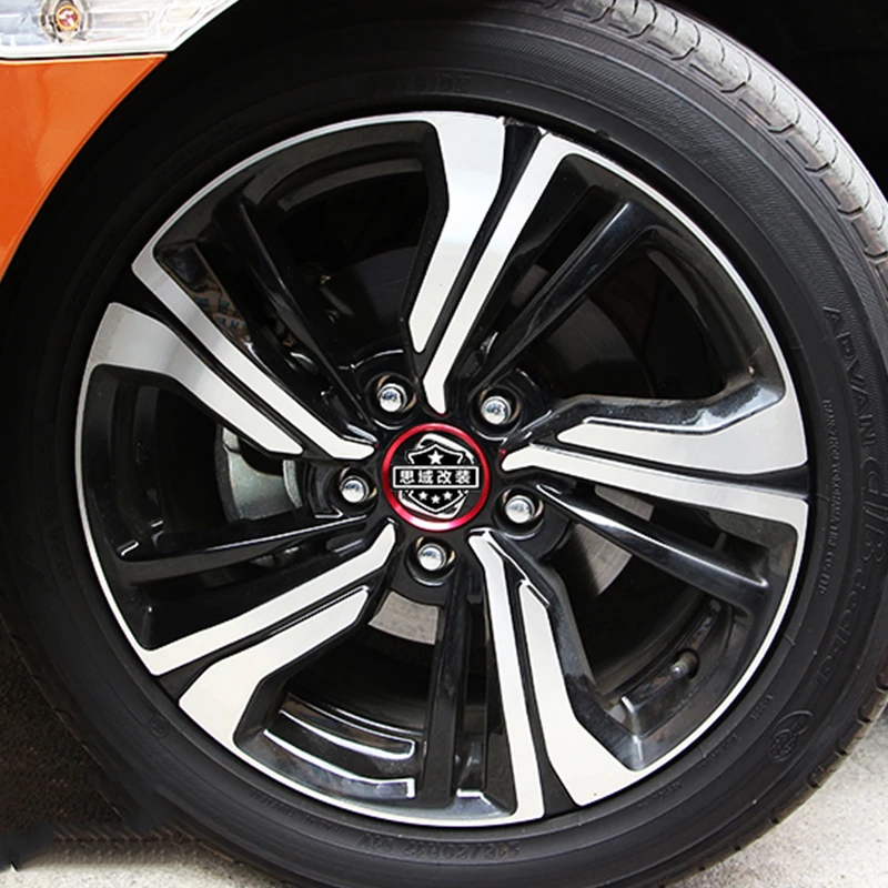 

Car Rim Stickers 4PCS Top Quality Aluminum Alloy Sticker For 10th HONDA CIVIC Car Styling Modification Exterior Accessories