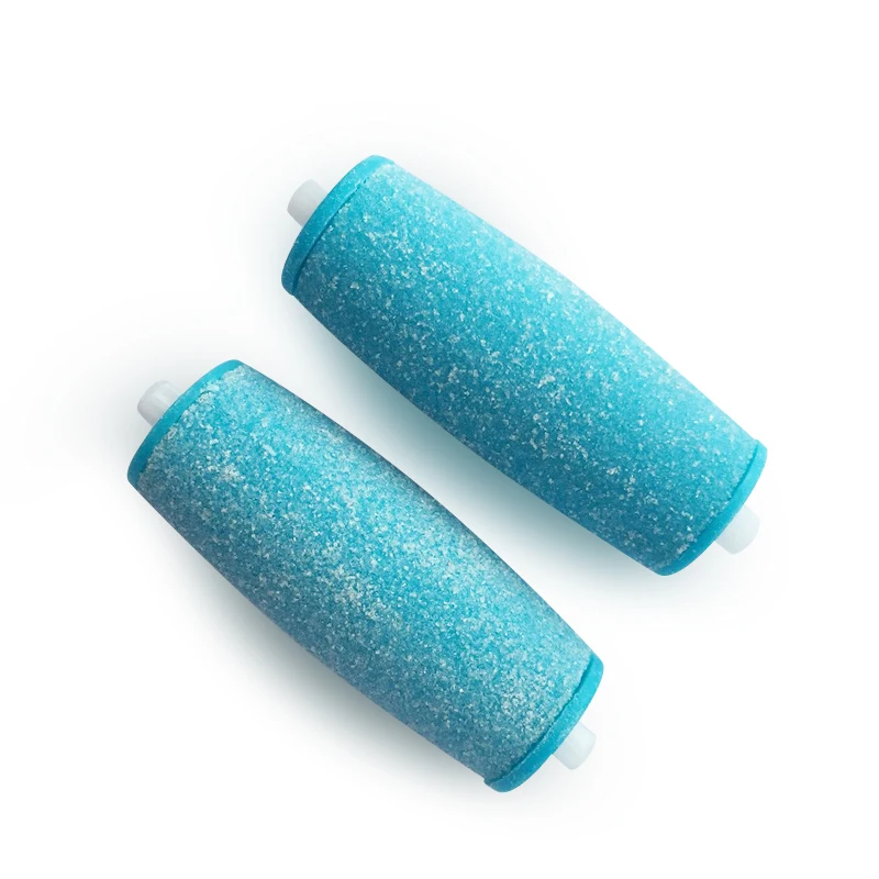 2pcs Blue Replacement Roller Heads For Scholls Velvet Smooth Electric